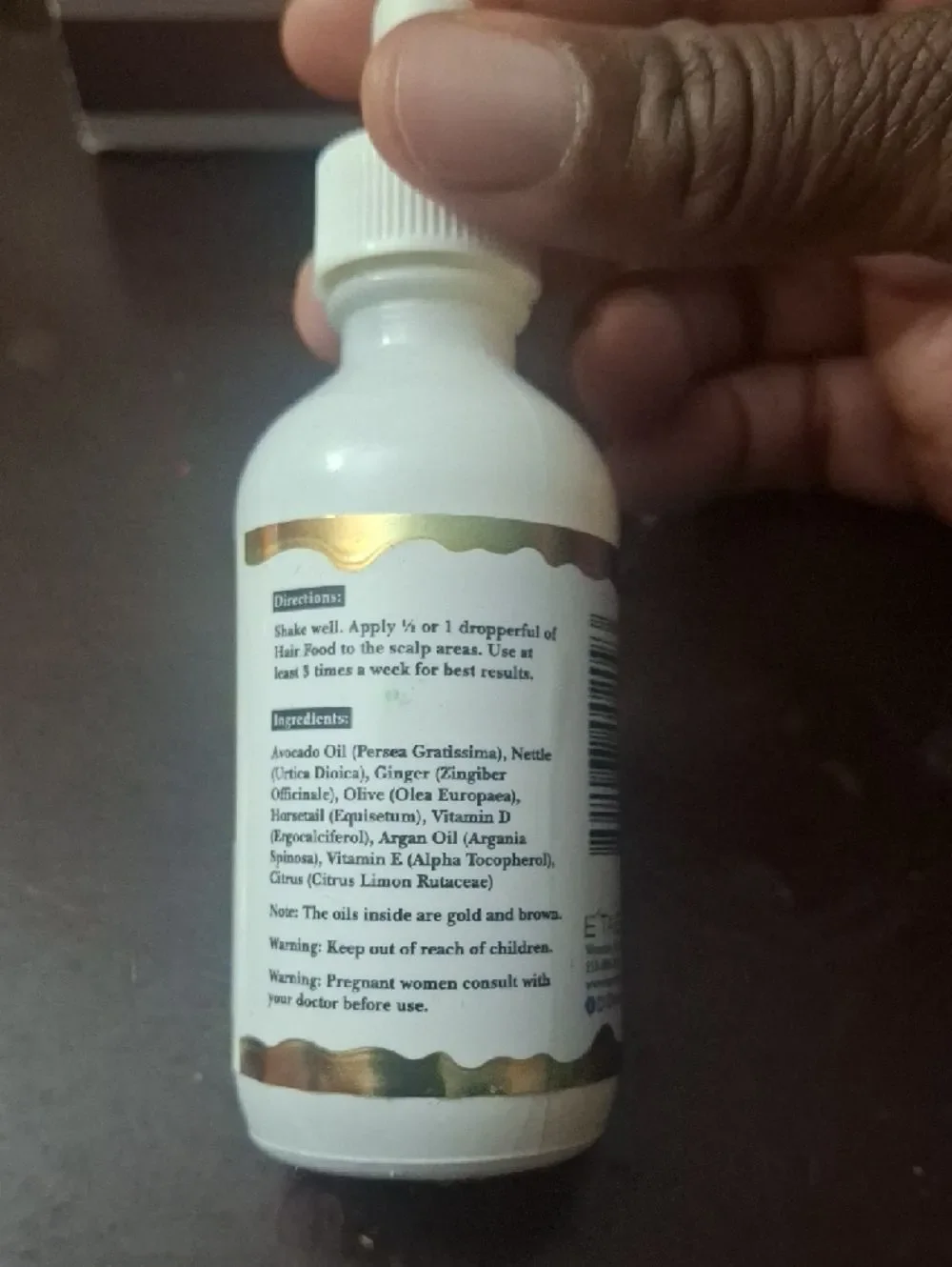 ÉTAE Hair Food Ginger & Nettle Growth Drops - White Bottle